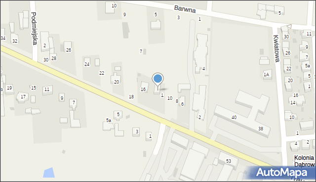 Dąbrowa, Wrocławska, 14, mapa Dąbrowa