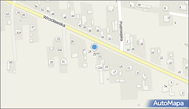 Dąbrowa, Wrocławska, 23, mapa Dąbrowa