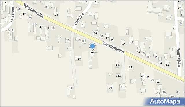 Dąbrowa, Wrocławska, 37, mapa Dąbrowa