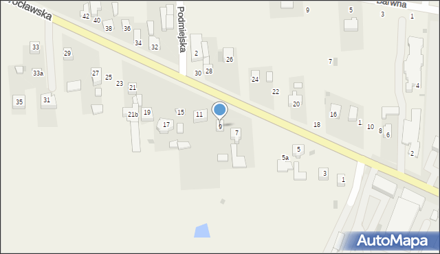 Dąbrowa, Wrocławska, 9, mapa Dąbrowa