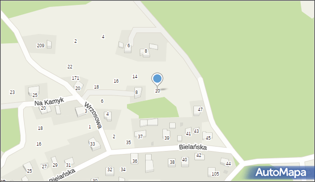 Dąbrowa Szlachecka, Wrzosowa, 10, mapa Dąbrowa Szlachecka