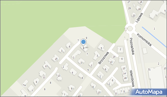 Dąbrówka, Wrzosowa, 6, mapa Dąbrówka