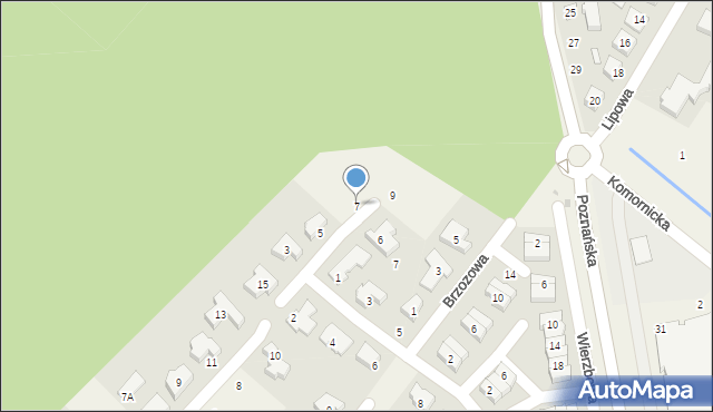 Dąbrówka, Wrzosowa, 7, mapa Dąbrówka