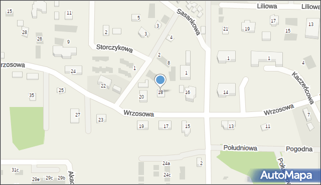 Dębki, Wrzosowa, 18, mapa Dębki