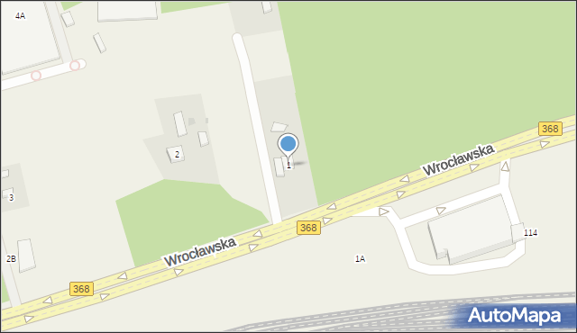 Długołęka, Wrocławska, 1, mapa Długołęka