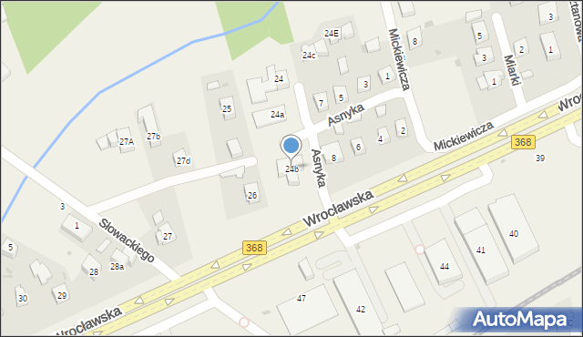 Długołęka, Wrocławska, 24b, mapa Długołęka