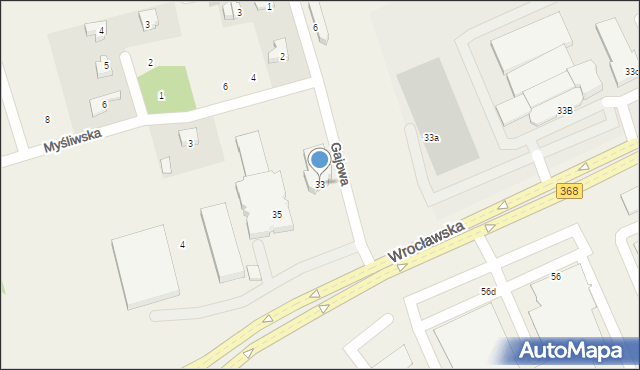 Długołęka, Wrocławska, 33, mapa Długołęka