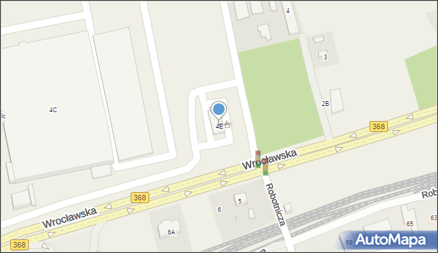 Długołęka, Wrocławska, 4E, mapa Długołęka