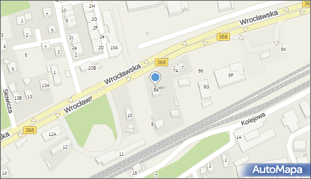 Długołęka, Wrocławska, 8a, mapa Długołęka