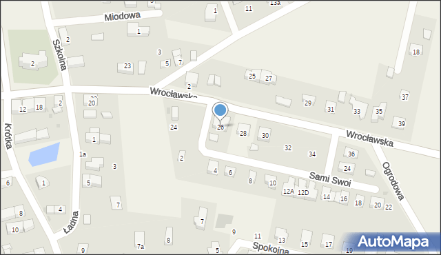 Dobrzykowice, Wrocławska, 26, mapa Dobrzykowice