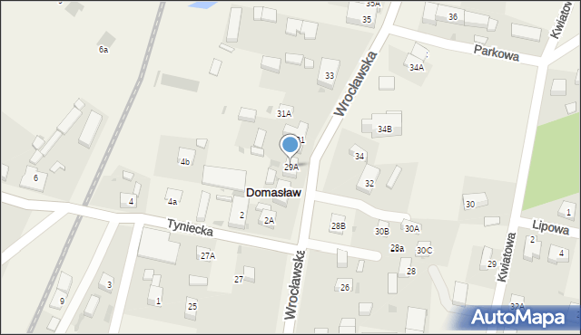 Domasław, Wrocławska, 29A, mapa Domasław
