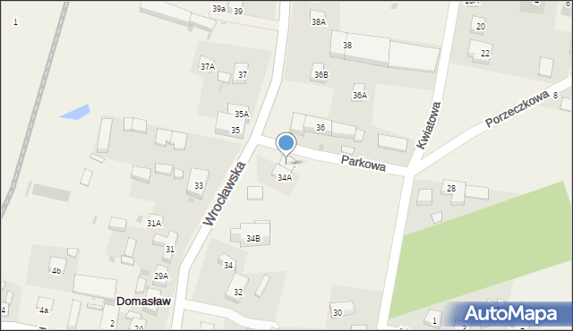 Domasław, Wrocławska, 34C, mapa Domasław