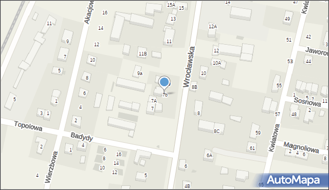 Domasław, Wrocławska, 7b, mapa Domasław