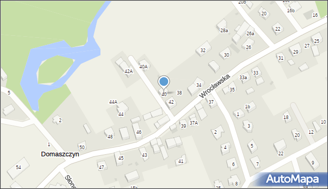 Domaszczyn, Wrocławska, 40, mapa Domaszczyn