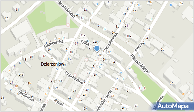 Dzierżoniów, Wrocławska, 18a, mapa Dzierżoniów
