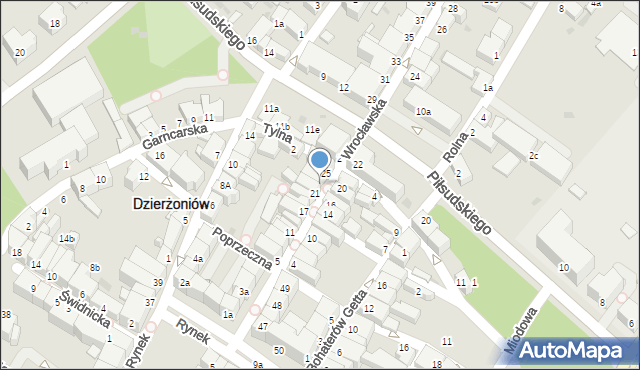 Dzierżoniów, Wrocławska, 23, mapa Dzierżoniów