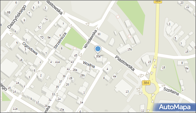 Dzierżoniów, Wrocławska, 30a, mapa Dzierżoniów