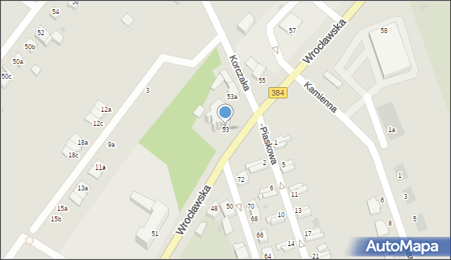 Dzierżoniów, Wrocławska, 53, mapa Dzierżoniów