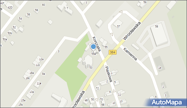 Dzierżoniów, Wrocławska, 53a, mapa Dzierżoniów