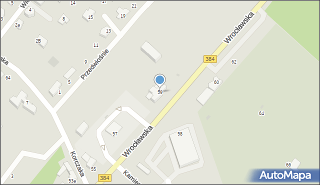 Dzierżoniów, Wrocławska, 59, mapa Dzierżoniów