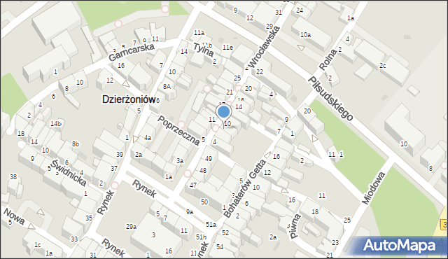 Dzierżoniów, Wrocławska, 8, mapa Dzierżoniów
