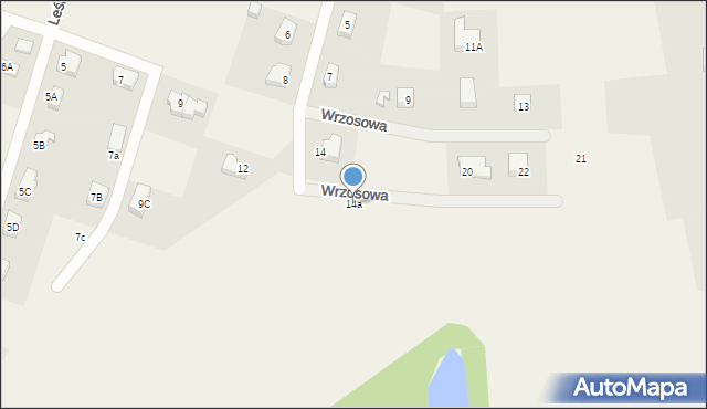 Dziwiszów, Wrzosowa, 14a, mapa Dziwiszów