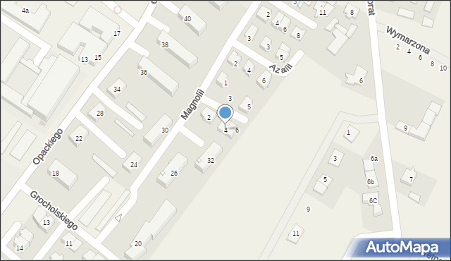 Falenty, Wrzosowa, 4, mapa Falenty