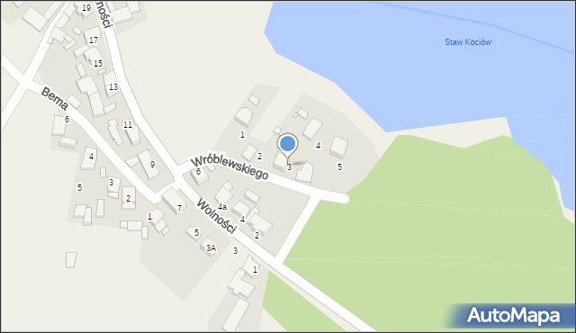 Gąsiorowice, Wróblewskiego Walerego, gen., 3, mapa Gąsiorowice