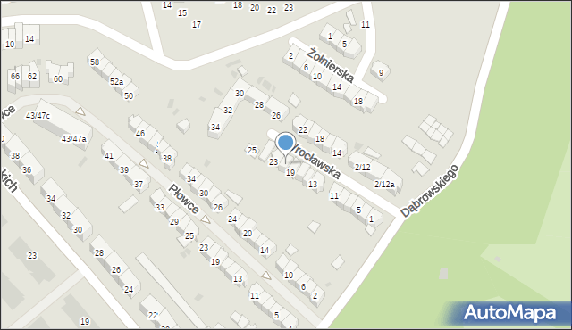 Gdańsk, Wrocławska, 21, mapa Gdańska