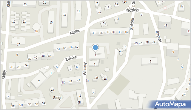 Gdańsk, Wrzosy, 1, mapa Gdańska