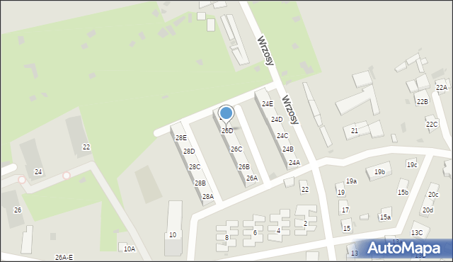 Gdańsk, Wrzosy, 26D, mapa Gdańska