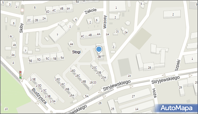 Gdańsk, Wrzosy, 2B, mapa Gdańska