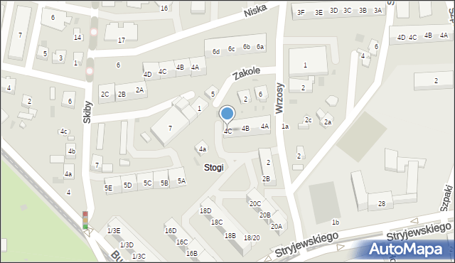 Gdańsk, Wrzosy, 4C, mapa Gdańska