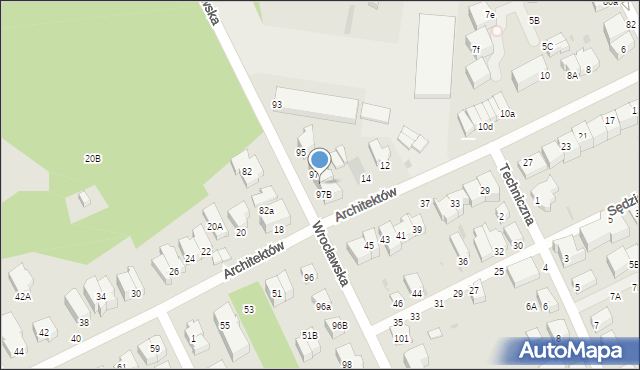 Gdynia, Wrocławska, 97a, mapa Gdyni