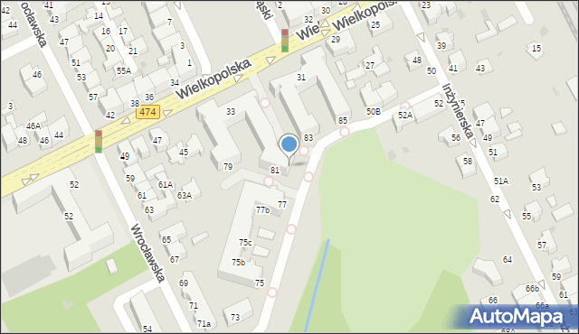 Gdynia, Wrocławska, 79-81, mapa Gdyni