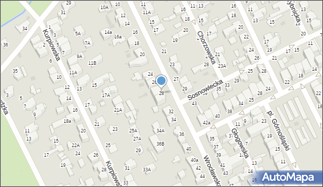 Gdynia, Wrocławska, 28, mapa Gdyni