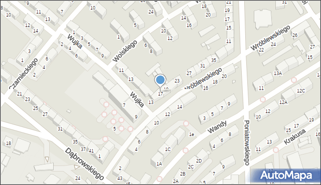 Gliwice, Wróblewskiego Walerego, gen., 17, mapa Gliwic