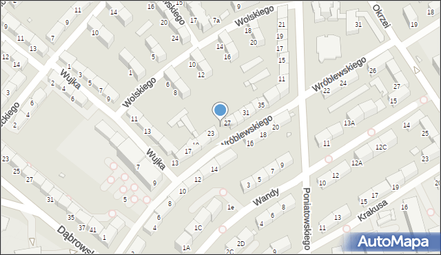 Gliwice, Wróblewskiego Walerego, gen., 25, mapa Gliwic