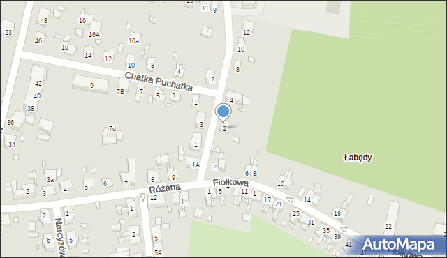 Gliwice, Wrzosowa, 2, mapa Gliwic