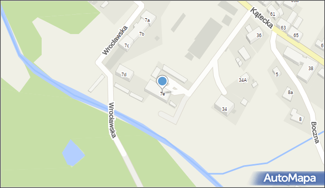 Gniechowice, Wrocławska, 7e, mapa Gniechowice