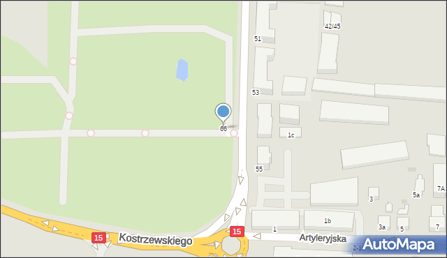 Gniezno, Wrzesińska, 66, mapa Gniezna