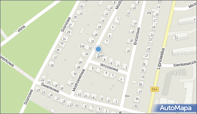 Golub-Dobrzyń, Wrzosowa, 10, mapa Golub-Dobrzyń