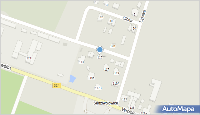 Góra, Wrocławska, 115, mapa Góra