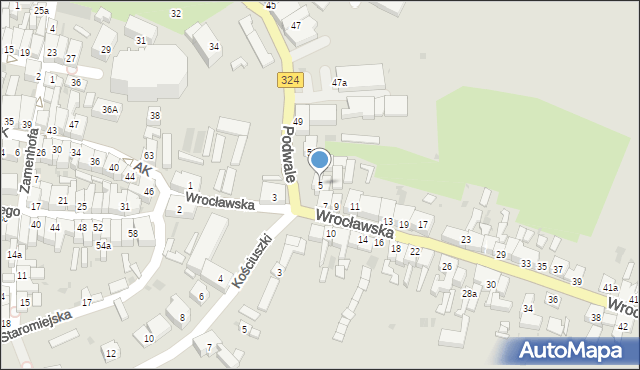 Góra, Wrocławska, 5, mapa Góra