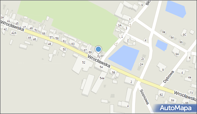 Góra, Wrocławska, 71, mapa Góra
