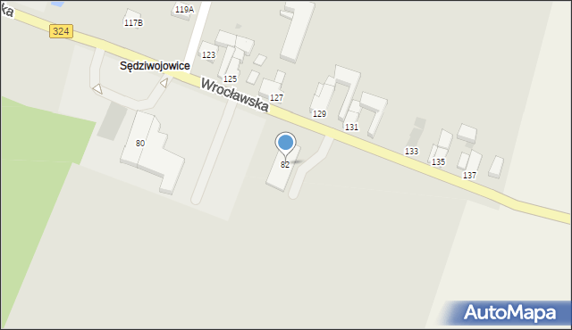Góra, Wrocławska, 82, mapa Góra