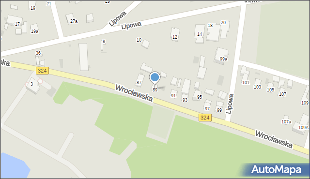 Góra, Wrocławska, 89, mapa Góra