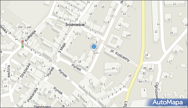 Gorlice, Wróblewskiego, 3, mapa Gorlic