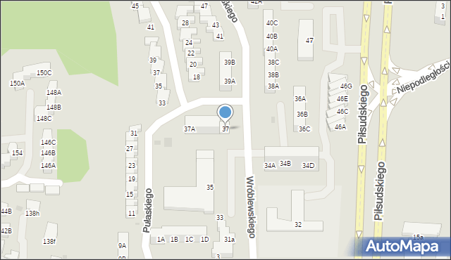 Gorzów Wielkopolski, Wróblewskiego Walerego, gen., 37, mapa Gorzów Wielkopolski