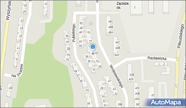 Gorzów Wielkopolski, Wróblewskiego Walerego, gen., 55, mapa Gorzów Wielkopolski